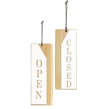 Amazon | オープン 看板 高さ40cm 木製 サイン OPEN CLOSED 木製